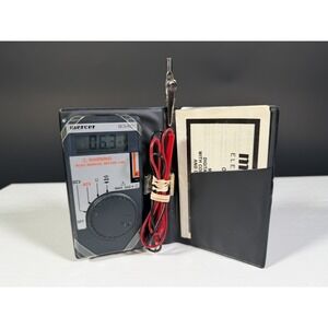 Vintage 1987 Mercer - 9345 Pocket Digital Multimeter w/ Manual, Case & Leads